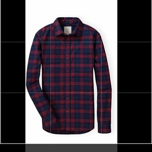 Men’s Hope & Henry Large Brushed Cotton Flannel Button Down Shirt